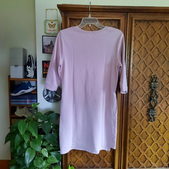 3/$15 Love Fire 3/4 Sleeve Sweater Dress with pockets - Blush Pink, Size M - Picture 3 of 16